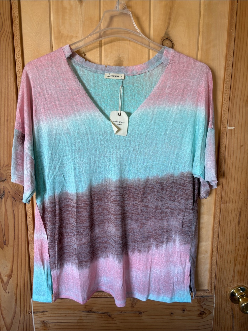 🌻5 for $30🌻 And The Why Short Sleeve V-Neck Tunic Top
